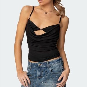 Edikted Black Sleeveless Crop Camisole (new with tags)